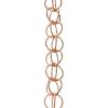 Pure Copper Double Interlocking Rings Rain Chain Downspout 8.5-ft