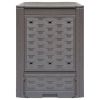2-Piece Brown Plastic Rattan Composting Bin Set 158.5 Gal; 21 CuFt