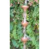 Pure Copper Rain Chain with Hammered Funnel Shape Cups 8.5 Ft