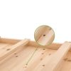 Fir Elevated Planter Box on Wheels with Shelf 48” x 23” x 32”