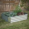 Industrial Steel Raised Garden Bed Metal Planter 47” x 35” x 12”