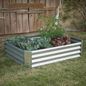 Industrial Steel Raised Garden Bed Metal Planter 47” x 35” x 12”