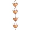 Lotus Flower Copper Rain Chain for Rain Gutter Downspout 8.5 Ft