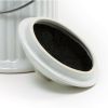 White Ceramic Compost Keeper Bin With Charcoal Filter 1 Gallon