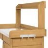 Wood Potting Bench with Metal Top and Storage Cabinet 44x49”