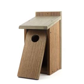 Outdoor Garden Environmentally Friendly Composite Wood Birdhouse Brown or Gray