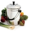 1 Gallon Stainless Steel Kitchen Compost Bin with Charcoal Filter