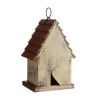 Hanging Outdoor A-Frame Solid Wood Bird House with Slatted Roof 1.18” Opening