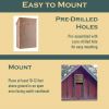Outdoor Solid Cedar Wood Bat House - Holds up to 75 Bats 12”H