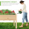 Outdoor Fir Wood Elevated Raised Bed Planter Box 48x24x30”