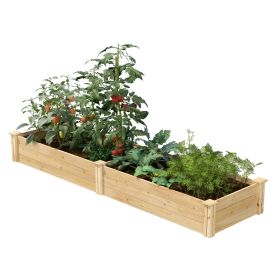 Solid Pine Raised Garden Bed Planter 8ftx2ft x11In Made in USA