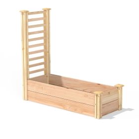 Cedar Raised Garden Bed with Trellis 16 x 48" Made in the USA