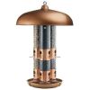 Large Capacity Copper Finish Triple Tube Bird Feeder 12 Seed Ports 18” Tall