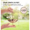 Copper and Brass Rain Chain Gutter Downspout with Umbrella Ornaments 8.5 Ft