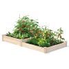 Pine Wood 2 Tier Raised Garden Bed 8 ft x 4 ft - Made in USA