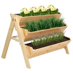 A Frame Fir 3-Tier Elevated Planter Box Raised Garden