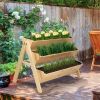 A Frame Fir 3-Tier Elevated Planter Box Raised Garden