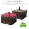 Umbrella Stand Outdoor Planter Box w/Rear Wheels 19.5x15.5”H