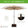 Umbrella Stand Outdoor Planter Box w/Rear Wheels 19.5x15.5”H