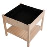 Square Fir Wood Elevated Raised Bed 35.75” x 35.75” x 31.75"