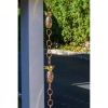 Copper and Brass Rain Chain Gutter Downspout with Pineapple Ornaments 8.5 Ft