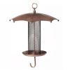 Copper Finish Umbrella Bird Feeder with Mesh Tube Reservoir and Bottom Hook - 3.5 lbs Seed Capacity