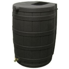 Rain Wizard 50 Gallon Rain Barrel in Black