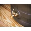 Plastic Brown Oak Barrel 50-Gallon Rain Barrel with Flat Back