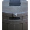 Plastic Brown Oak Barrel 50-Gallon Rain Barrel with Flat Back