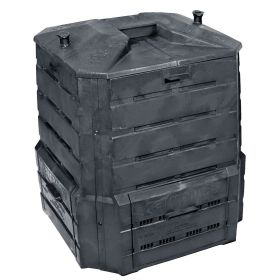 Black Plastic 94 Gallon Compost Bin Composter for Home Gardens