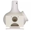 Round Polyethylene Plastic Hanging Birdhouse with Non-Slip Interior - White