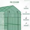 7x4.7 Ft A-Frame Greenhouse Steel Frame and Green PE Cover