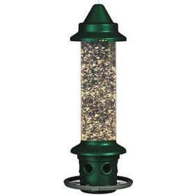 Squirrel-proof Bird Feeder with Perch Ring and 6 Feed Ports 23” Tall 3 Quart Capacity