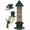 Squirrel-proof Bird Feeder with Perch Ring and 6 Feed Ports 23” Tall 3 Quart Capacity