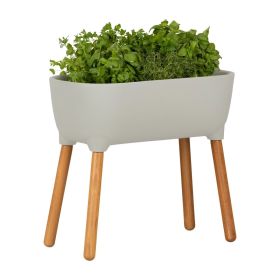 Scandi Grey Elevated Planter Box w/Smart Drainage 30x16x27”
