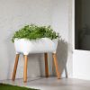 Scandi White Elevated Raised Smart Drainage Planter Bed