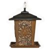 Heavy Duty Lantern Style Bird Feeder with Four Sided Perching Areas 3.5 Lbs Capacity