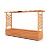 Large Outdoor Planter with Side Trellises and Arbor 79"x18"x45”