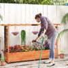 Large Outdoor Planter with Side Trellises and Arbor 79"x18"x45”
