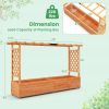Large Outdoor Planter with Side Trellises and Arbor 79"x18"x45”