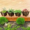 Set of 4 Garden Outdoor Planters in Thermo-Treated Cypress 10x12x12”