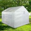 8’ x 10’ x 9’ A-Frame Greenhouse with Steel Frame and PE Cover
