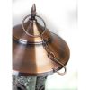 24” Copper Bird Feeder with 3 Tubes and 9 Feeding Ports 10 Lbs Seed Capacity