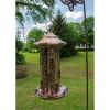24” Copper Bird Feeder with 3 Tubes and 9 Feeding Ports 10 Lbs Seed Capacity