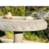 Weathered Concrete Fiberglass Lightweight Bird Bath - 22" Diam
