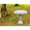 Weathered Concrete Fiberglass Lightweight Bird Bath - 22" Diam