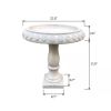 Weathered Concrete Fiberglass Lightweight Bird Bath - 22" Diam