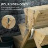 3-Tier A-Frame Fir Wood Elevated Planter Box with 5 Planters
