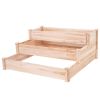 3-Tier Stair Stacked Elevated Raised Bed Planter 49" x 49" x 22”