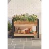 Cedar Elevated Raised Bed 4ftx2ft Planter with Black Vinyl Legs